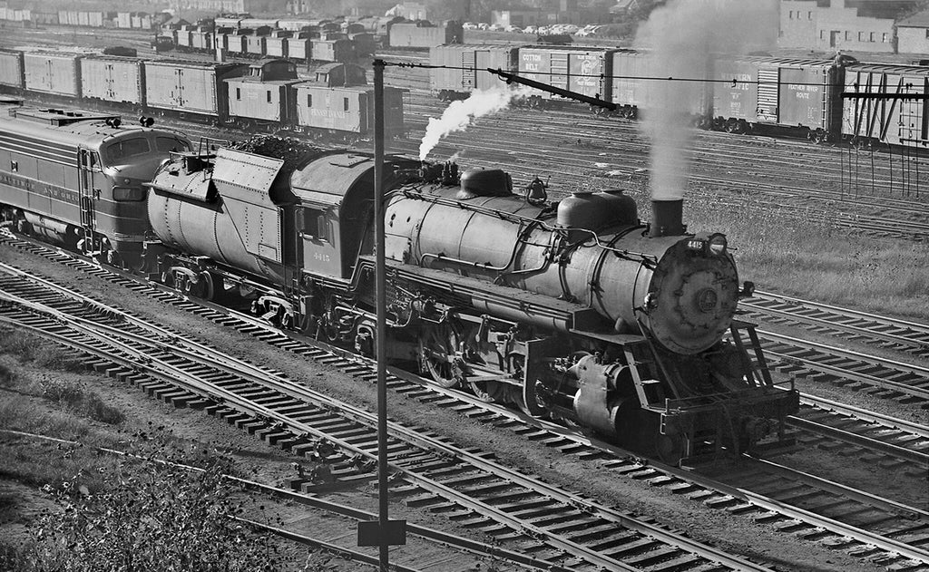1955 B&O Railroad Locomotive #4415 Columbus OH 13 x 19 Reproduction Railroad Poster