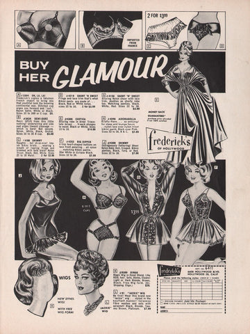 1969 Fredrick's Of Hollywood Women's Lingerie Clothing Print Ad