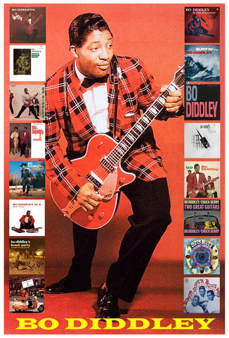 2021 Bo Diddley LPs 13 x 17 Inch Reproduction Personality Record Promo Memorabilia Poster
