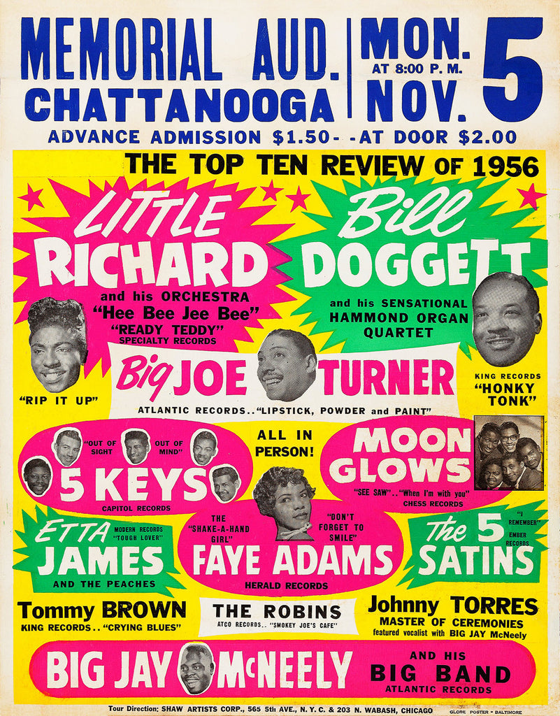 1956 Little Richard Top Ten review Show 13 x 17 Inch Reproduction Concert Memorabilia Poster