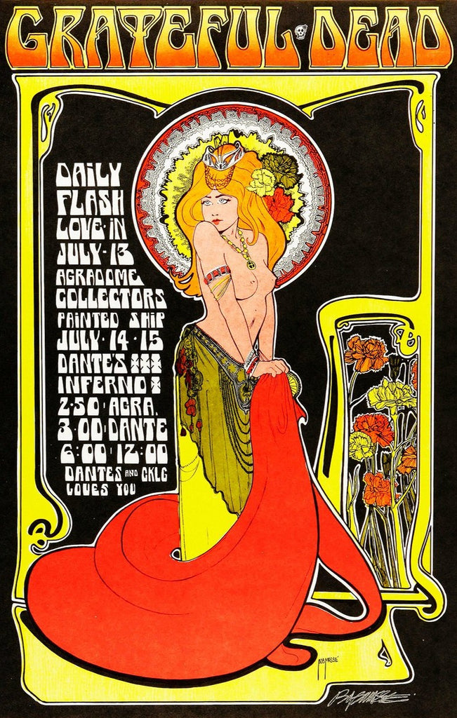 1968 Grateful Dead Daily Flash Love-In 13 x 17 Inch Reproduction Concert Memorabilia Poster
