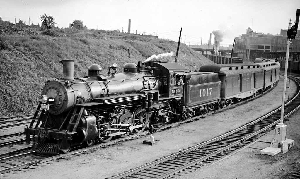 1940s Frisco Railroad 4-6-2 #1017 Tower Grove St. Louis Missouri 13 x19 Reproduction Railroad Poster