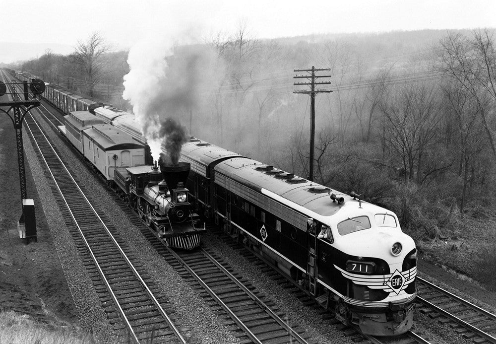 1951 Erie Railroad #25 and #71 Jersey City NJ 13 x 19 Reproduction Railroad Poster