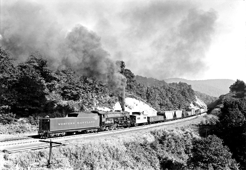1952 Western Maryland RR #1118 Corriganville MD 13 x 19 Reproduction Railroad Poster
