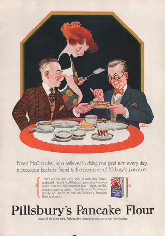 1928 Vintage Pillsbury Flour Baking Food Print Ad
