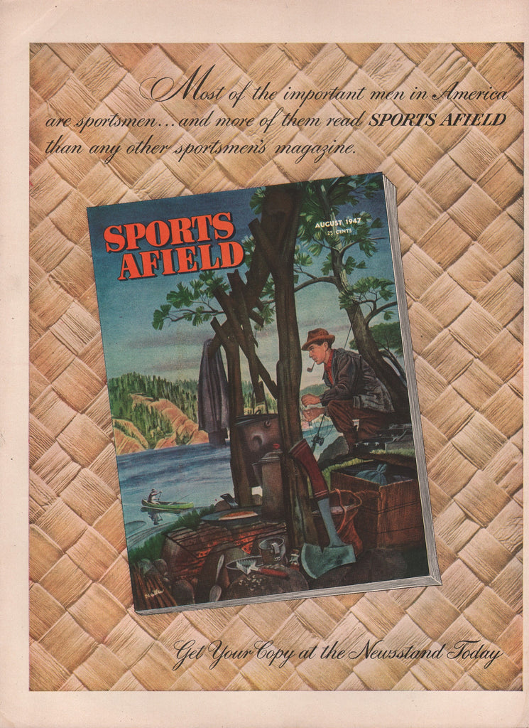 1947 Sports Afield Magazine Sporting Hunting Subscription Print Ad