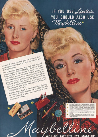 1949 Maybelline Lipstick Cosmetics Accessories Print Ad