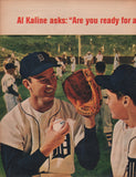 1964 Vintage 2-Pg AL KALINE In WILSON Baseball Glove Foldout Print Ad