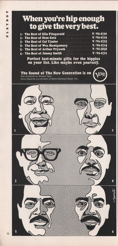 1969 Verve Records Ella Tjader Montgomery Smith LP Jazz Artists Promo Print Ad