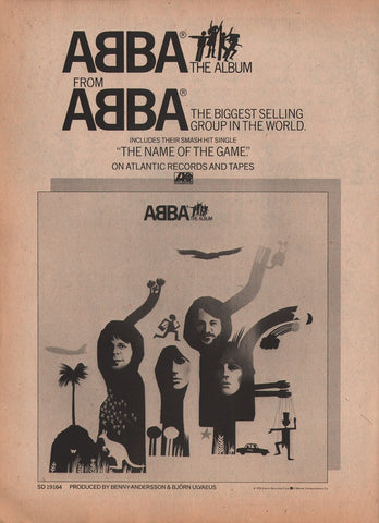 1978 ABBA The Album Atlantic Records LP Promo Print Ad