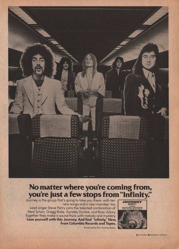1978 Journey Infinity Columbia Records LP Promo Print Ad