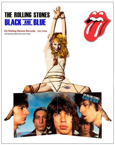 1976 Rolling Stones Black And Blue LP 13 x 17 Inch Reproduction record Promo Memorabilia Poster