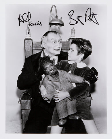 1964 Munsters Al Lewis & Butch Patrick Signed Photo 13 x 17 Inch Reproduction Personality Memorabilia Poster