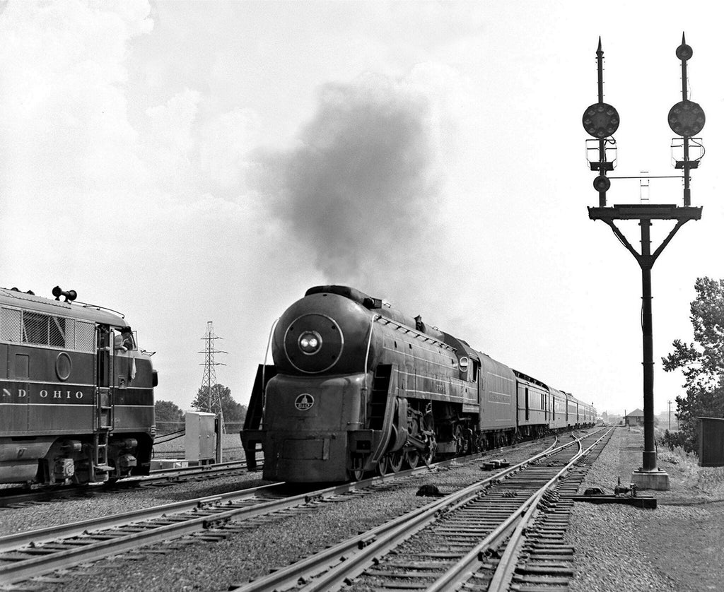 1955 B&O Railroad Cincinnatian Locomotive #54 Dayton OH 13 x 19 Reproduction Railroad Poster