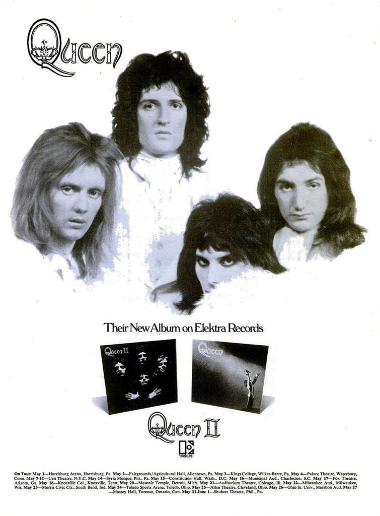 1974 Queen Queen II LP 13 x 17 Inch Reproduction Record Promo Memorabilia Poster