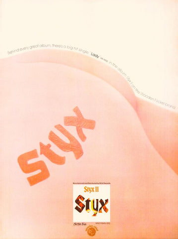 1975 Styx Styx II LP 13 x 17 Inch Reproduction Record Promo Memorabilia Poster