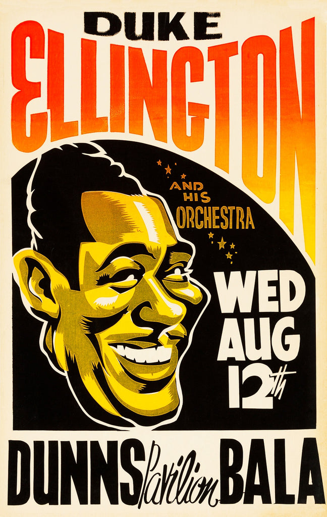 1959 Duke Ellington Dunns Pavilion Bala 13 x 17 Inch Reproduction Concert Memorabilia Poster