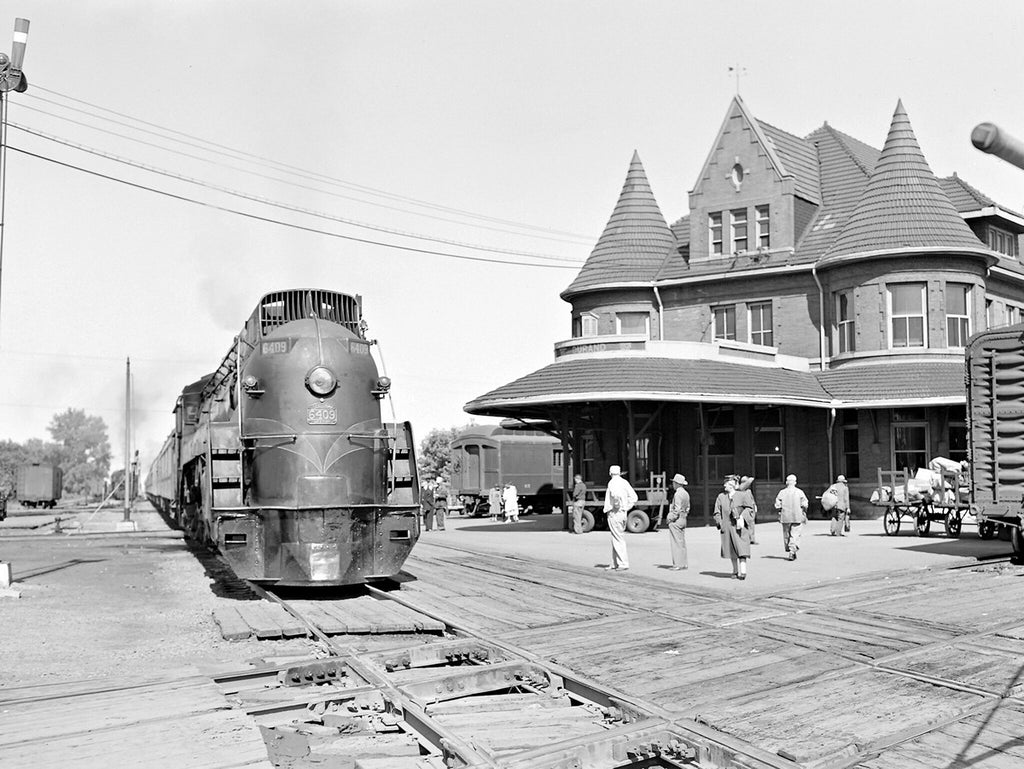 1940 Grand Trunk Western Railroad Locomotive #6409 Durand MI 13 x 19 Reproduction Railroad Poster