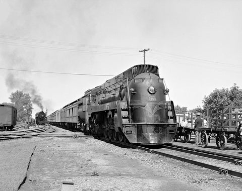 1942 Grand Trunk Western Railroad Locomotive #6409 Durand MI 13 x 19 Reproduction Railroad Poster