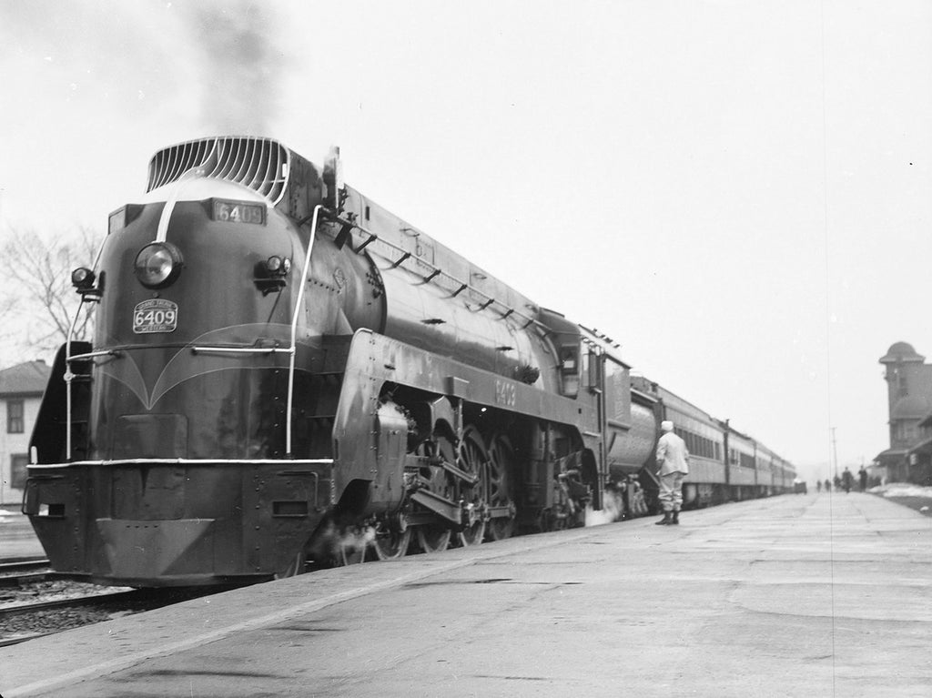 1938 Grand Trunk Western RR Locomotive #6409 Battle Creek MI 13 x 19 Reproduction Railroad Poster