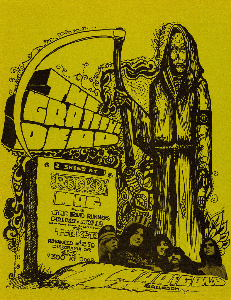 Copy of 1967 Grateful Dead Fresno CA 13 x 17 Inch Reproduction Concert Memorabilia Poster