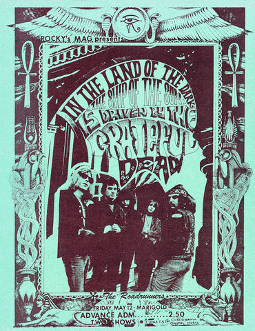 1967 Grateful Dead Fresno CA 13 x 17 Inch Reproduction Concert Memorabilia Poster