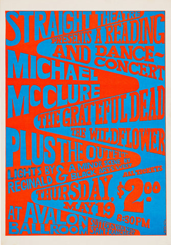 1966 Grateful Dead Straight Theater 13 x 17 Inch Reproduction Concert Memorabilia Poster