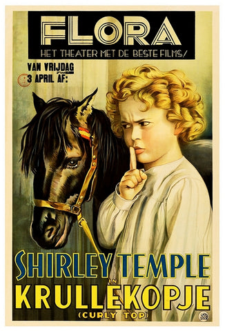 1936 Shirley Temple Curly Top 13 x 17 Inch Reproduction Swedish Movie Poster
