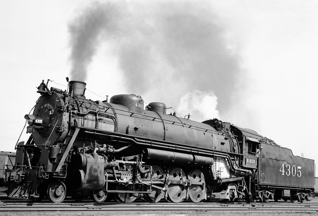 1939 Frisco Railroad 4-8-2 #4305 Lindenwood Yard St. Louis Missouri 13 x19 Reproduction Railroad Poster