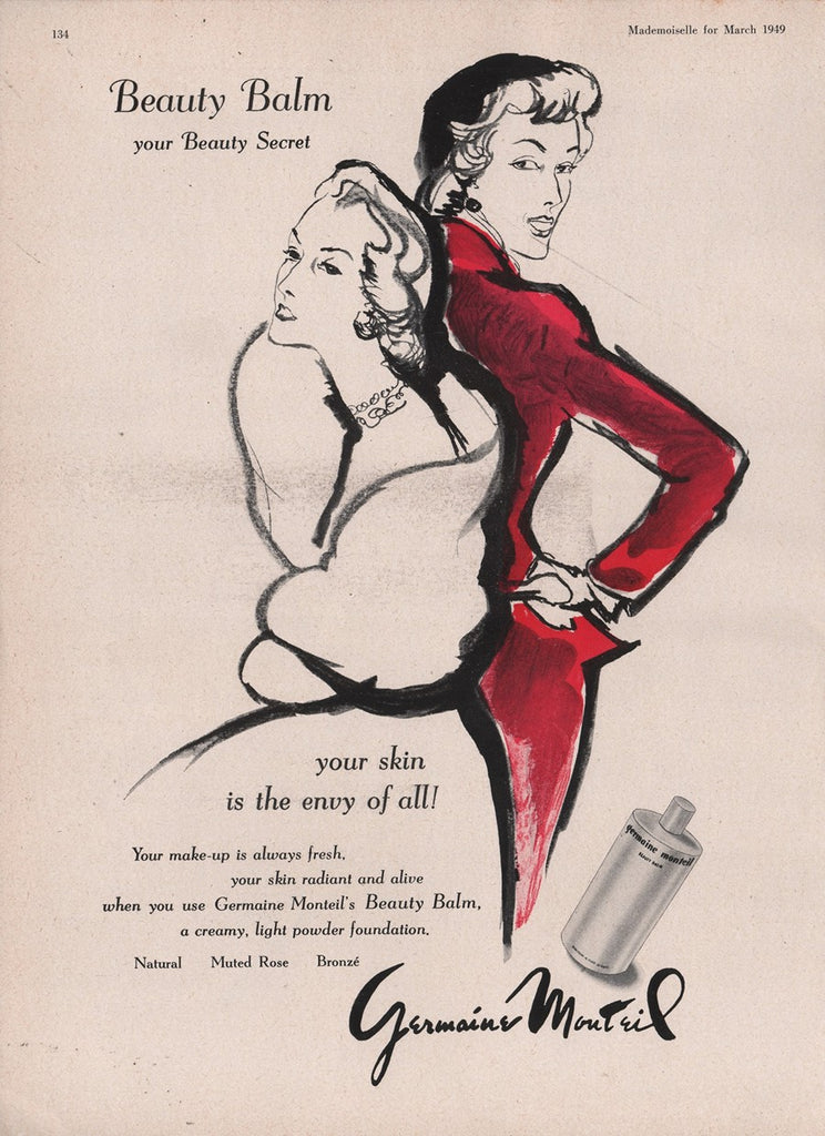 1949 Vintage Germaine Monteil Beauty Baum Cosmetics Print Ad