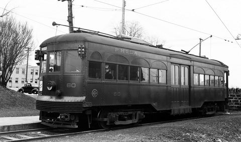 1940 Philadelphia Suburban Transportation Company Trolley Car #60 Philadelphia PA 13 x 19 Reproduction Railroad Poster