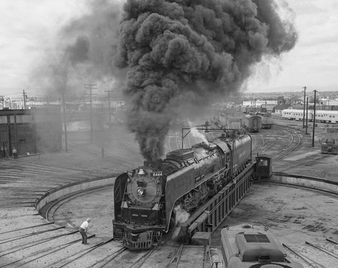 1968 Union Pacific #8444 Denver CO Roundhouse 13 x 19 Reproduction Railroad Poster
