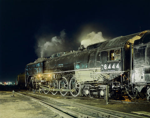 1969 Union Pacific #8444 Denver CO Night 13 x 19 Reproduction Railroad Poster