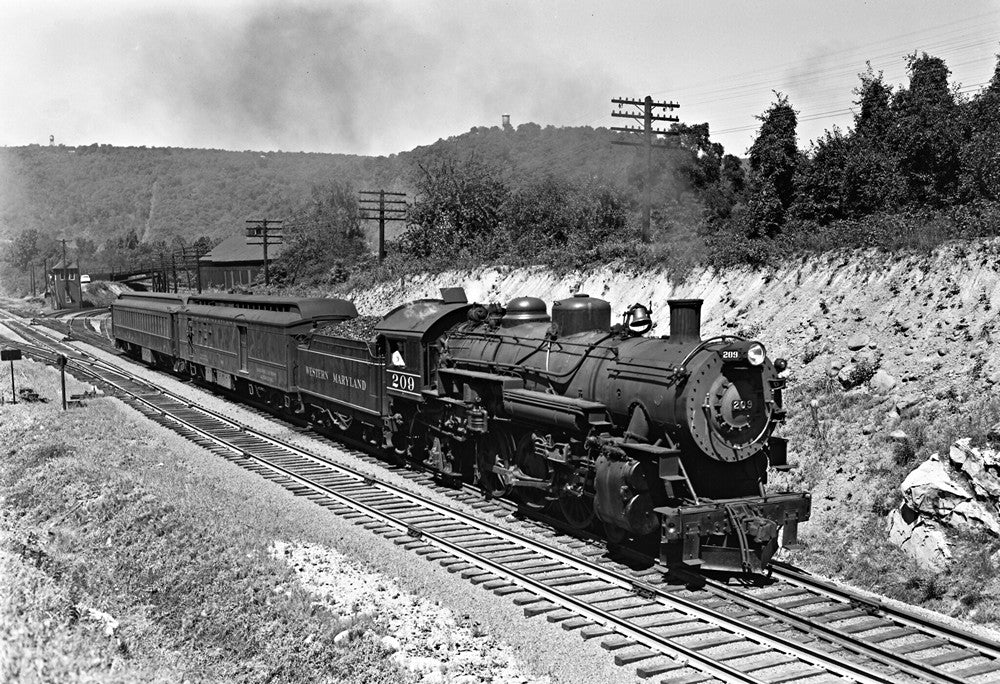 1949 Western Maryland RR #209 Cumberland MD 13 x 19 Reproduction Railroad Poster