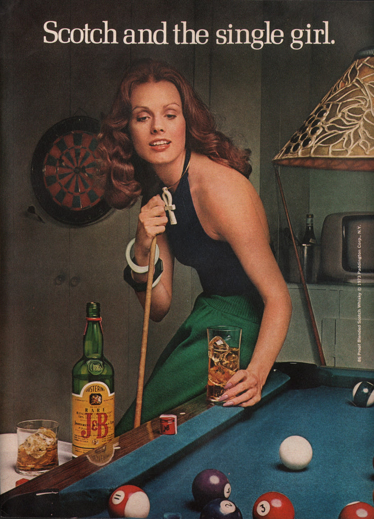 1973 Vintage J&B Scotch Whiskey Distillery Pool Billiards Print Ad