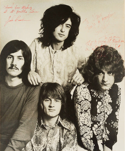 1969 Led Zeppelin 13 x 16 Inch Reproduction Signed Photo Memorabilia Poster