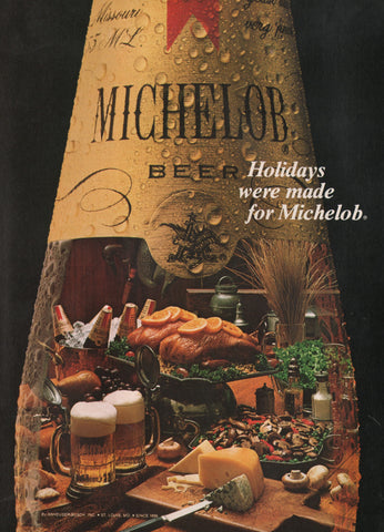 1981 Vintage MICHELOB Classic Beer Holidays Were Made For Breweriana Print Ad