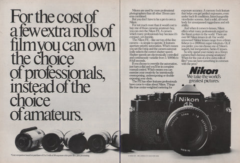 1981 Vintage 2-Pg NIKON FE-35mm Camera & Lens Accessories Print Ad