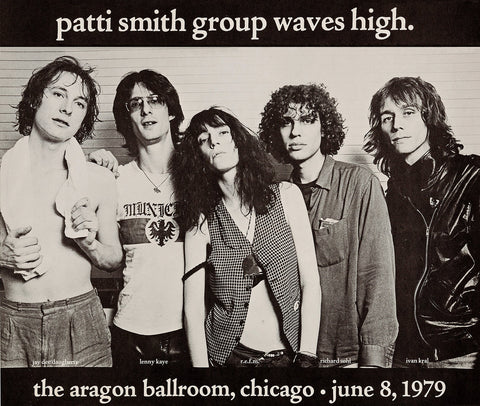 1979 Patti Smith Group Aragon Ballroom Chicago IL 13 x 17 Inch Reproduction Concert Memorabilia Poster