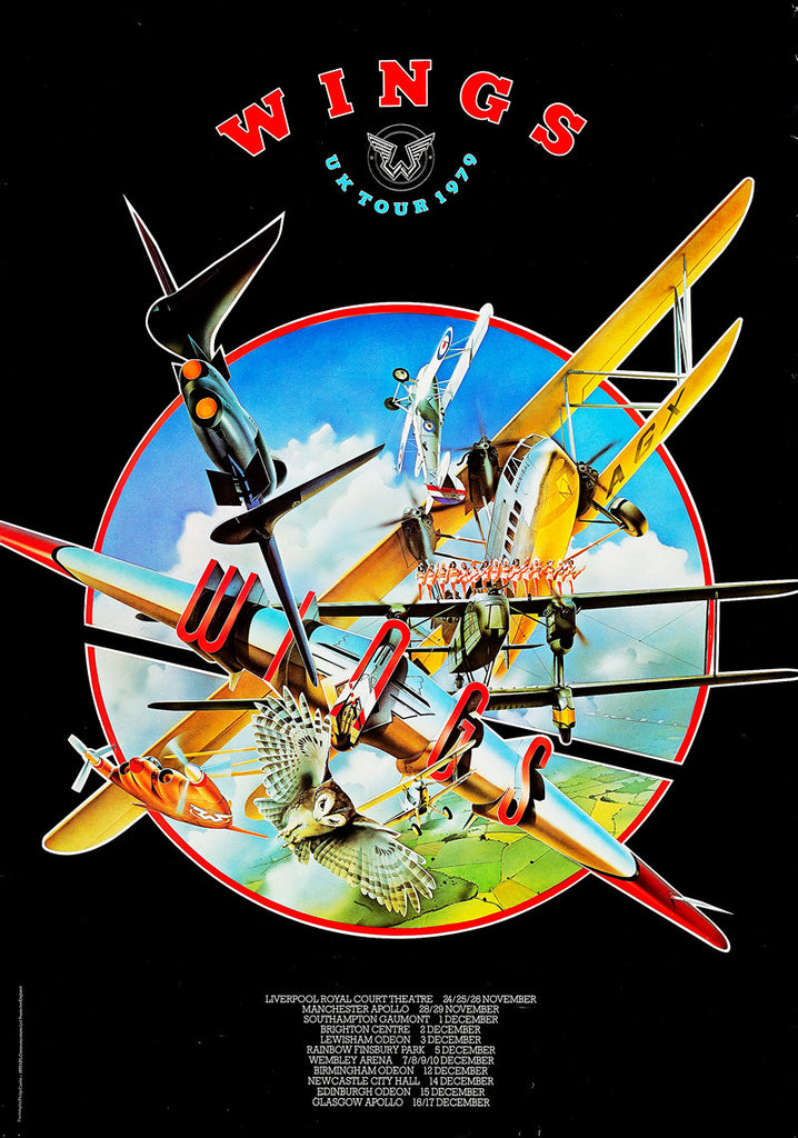 1979 Paul McCartney & Wings UK Tour 13 x 17 Inch Reproduction Concert Memorabilia Poster