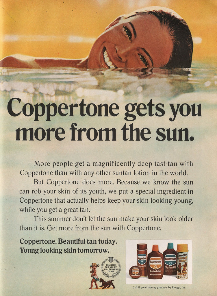 1971 Vintage COPPERTONE Suntan Lotion & Oil Health & Beauty Print Ad