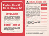 1971 Vintage 2-Pg Citadel Record Music Service Club & Card Promo Print Ad