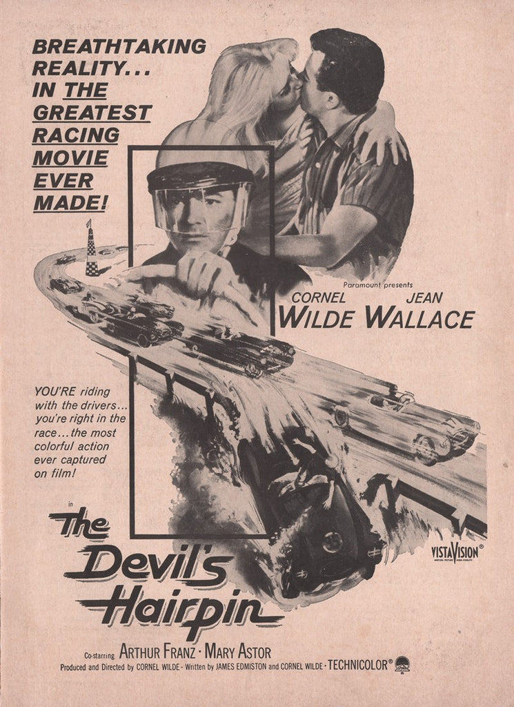 1957 The Devil's Hairpin Racing Hot Rod Movie Print Ad