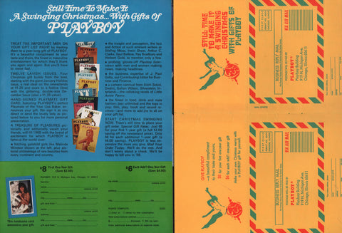 1968 Vintage PLAYBOY Subscription & Mailing Envelope Publication Print Ad