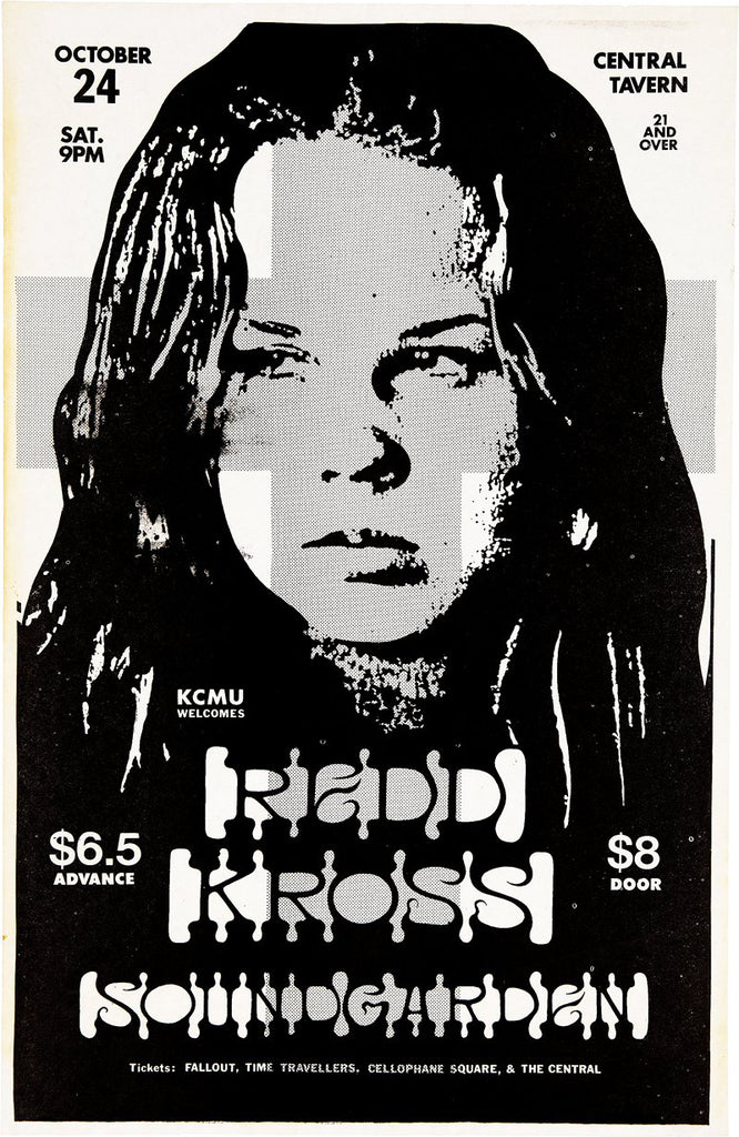 1987 Soundgarden & Red Kross 13 x 17 Inch Reproduction Concert Memorabilia Poster