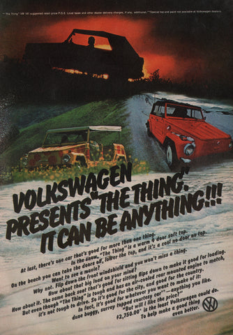 1973 Vintage VOLKSWAGEN The Thing Automobile Car Print Ad