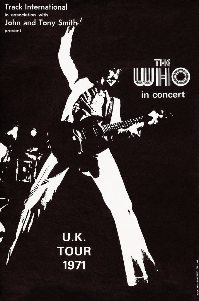 1971 Who Tour of UK 13 x 17 Inch Reproduction Concert Memorabilia Poster