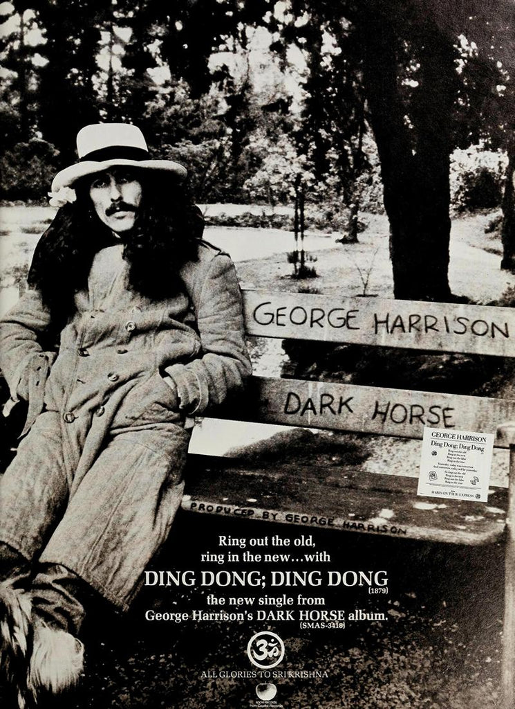 1974 George Harrison Dark Horse LP 13 x 17 Inch Reproduction Record Promo Memorabilia Poster