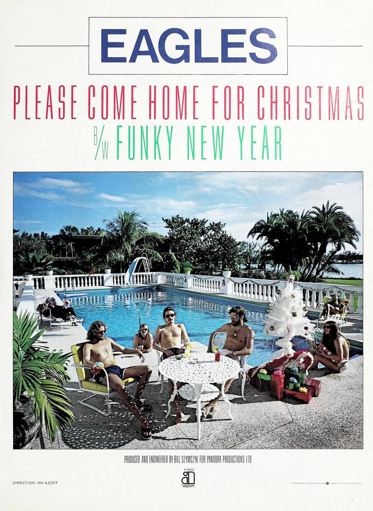 1978 Eagles Please Come Home For Christmas 45RPM 13 x 17 Inch Reproduction Record Promo Memorabilia Poster